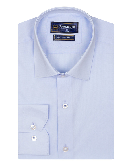 Luxury Oscar Banks Pure Cotton Mens Shirt SL 6898