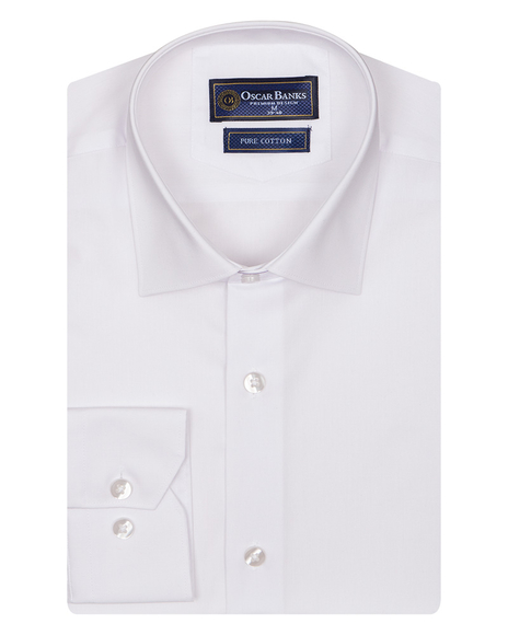 Luxury Oscar Banks Pure Cotton Mens Shirt SL 6898