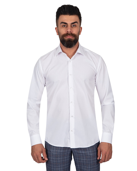 Oscar Banks - Luxury Oscar Banks Pure Cotton Mens Shirt SL 6898 (Thumbnail - )