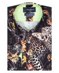 Luxury Oscar Banks Pure Cotton Mens Shirt With Details SL 6880 - Thumbnail