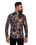 Luxury Oscar Banks Pure Cotton Mens Shirt With Details SL 6880 - Thumbnail