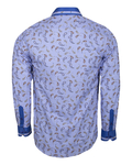 Luxury Paisley Printed and Striped Long Sleeved Mens Shirt SL 524 - Thumbnail