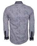 Luxury Paisley Printed and Striped Long Sleeved Mens Shirt SL 524 - Thumbnail