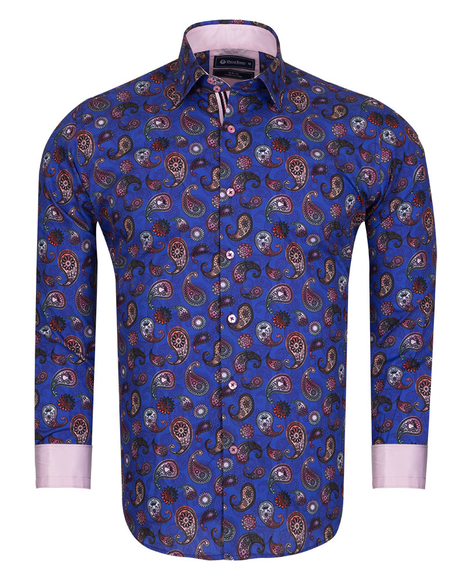 Luxury Paisley Printed Long Sleeved Mens Shirt SL 6306