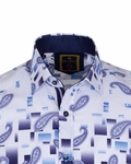 Luxury Paisley Printed Long Sleeved Mens Shirt SL 6385 - Thumbnail