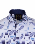 Luxury Paisley Printed Long Sleeved Mens Shirt SL 6385 - Thumbnail