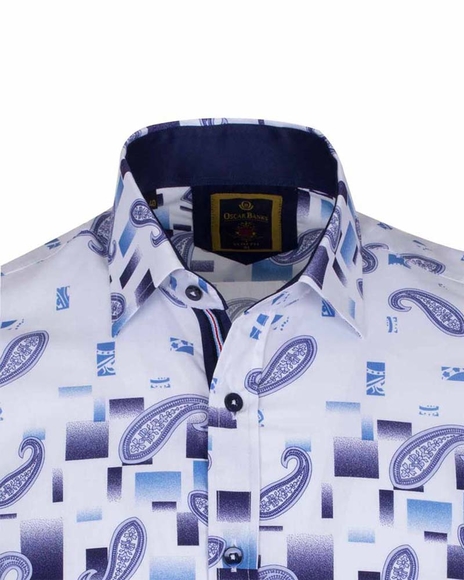 Luxury Paisley Printed Long Sleeved Mens Shirt SL 6385