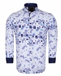 Luxury Paisley Printed Long Sleeved Mens Shirt SL 6385 - Thumbnail