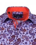 Luxury Paisley Printed Long Sleeved Mens Shirt SL 6527 - Thumbnail