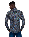 Luxury Patterned Pure Cotton Long Sleeved Mens Shirt SL 6827 - Thumbnail