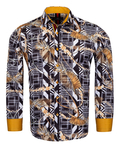 Luxury Patterns Printed Long Sleeved Mens Shirt SL 6951 - Thumbnail