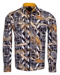 Luxury Patterns Printed Long Sleeved Mens Shirt SL 6951 - Thumbnail