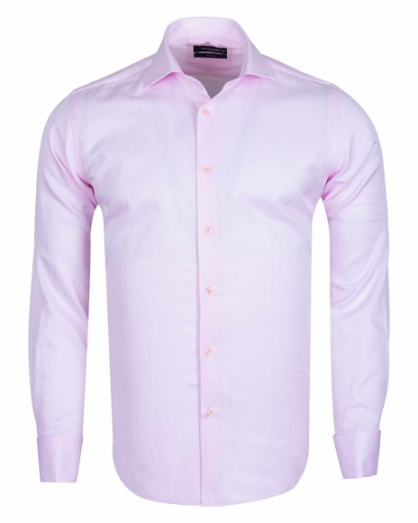 MAKROM - Luxury Plain Double Cuff Long sleeved Men Dress Mens Shirt SL 6144 (Thumbnail - )