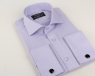 Luxury Plain Double Cuff Long sleeved Men Dress Mens Shirt SL 6144 - Thumbnail