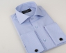 Luxury Plain Double Cuff Long sleeved Men Dress Mens Shirt SL 6144 - Thumbnail