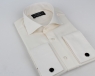 Luxury Plain Double Cuff Long sleeved Men Dress Mens Shirt SL 6144 - Thumbnail