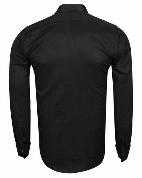 MAKROM - Luxury Plain Double Cuff Long sleeved Men Dress Mens Shirt SL 6144 (1)