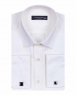 Luxury Plain Double Cuff Long Sleeved Mens Shirt SL 1045-B - Thumbnail
