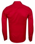 Luxury Plain Double Cuff Long Sleeved Mens Shirt SL 1045-B - Thumbnail