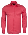 Luxury Plain Double Cuff Long Sleeved Mens Shirt SL 1045-B - Thumbnail