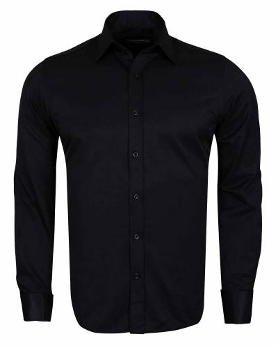 Luxury Plain Double Cuff Long Sleeved Mens Shirt SL 1045-C
