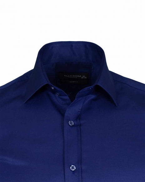 Luxury Plain Double Cuff Long Sleeved Mens Shirt SL 1045-D