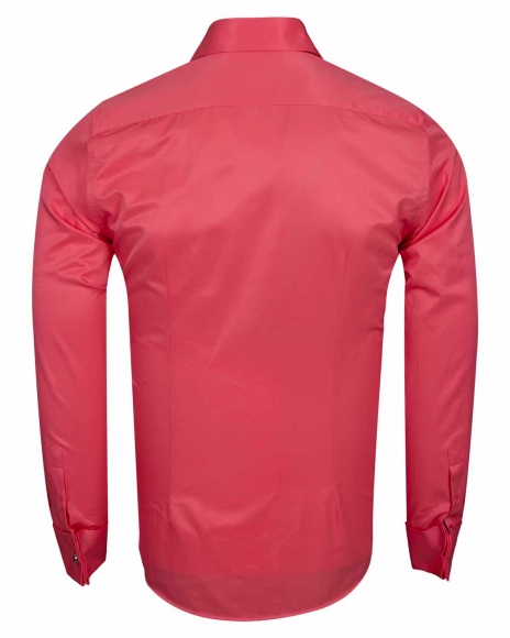 Luxury Plain Double Cuff Long Sleeved Mens Shirt SL 1045-D