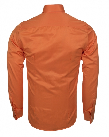 Luxury Plain Double Cuff Long Sleeved Mens Shirt SL 1045-D