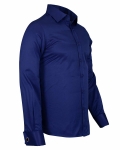 Luxury Plain Double Cuff Long Sleeved Mens Shirt SL 1045-D - Thumbnail