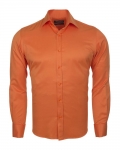 Luxury Plain Double Cuff Long Sleeved Mens Shirt SL 1045-D - Thumbnail