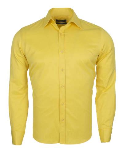 Luxury Plain Double Cuff Long Sleeved Mens Shirt SL 1045-D