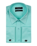Luxury Plain Double Cuff Long Sleeved Mens Shirt SL 1045-E - Thumbnail