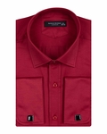 Luxury Plain Double Cuff Long Sleeved Mens Shirt SL 1045-E - Thumbnail