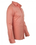 Luxury Plain Double Cuff Long Sleeved Mens Shirt SL 1045-E - Thumbnail