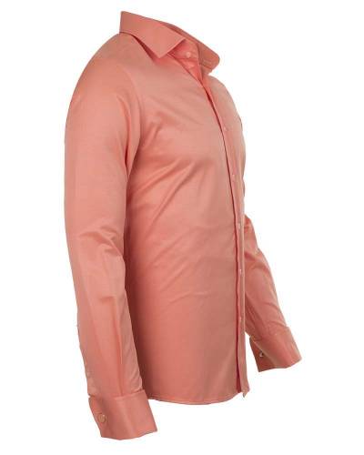 Luxury Plain Double Cuff Long Sleeved Mens Shirt SL 1045-E