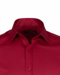 Luxury Plain Double Cuff Long Sleeved Mens Shirt SL 1045-E - Thumbnail