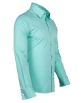 Luxury Plain Double Cuff Long Sleeved Mens Shirt SL 1045-E - Thumbnail