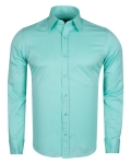 Luxury Plain Double Cuff Long Sleeved Mens Shirt SL 1045-E - Thumbnail
