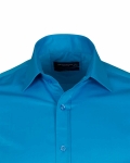 Luxury Plain Double Cuff Long Sleeved Mens Shirt SL 1045-E - Thumbnail