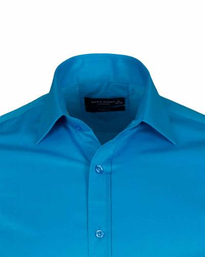 Luxury Plain Double Cuff Long Sleeved Mens Shirt SL 1045-E