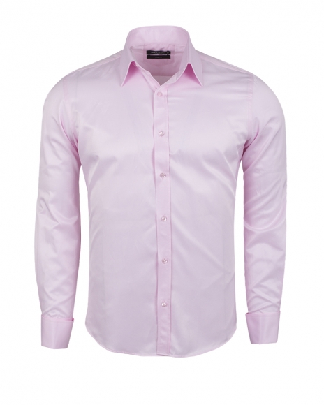 MAKROM - Luxury Plain Double Cuff Long sleeved Mens Shirt SL 6111 (Thumbnail - )