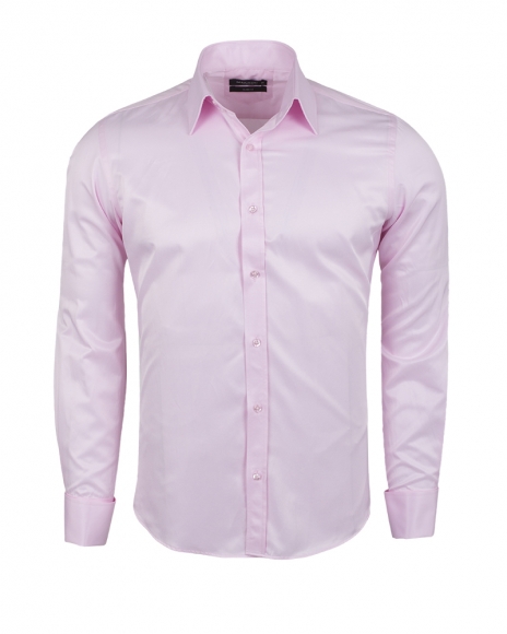 Luxury Plain Double Cuff Long sleeved Mens Shirt SL 6111