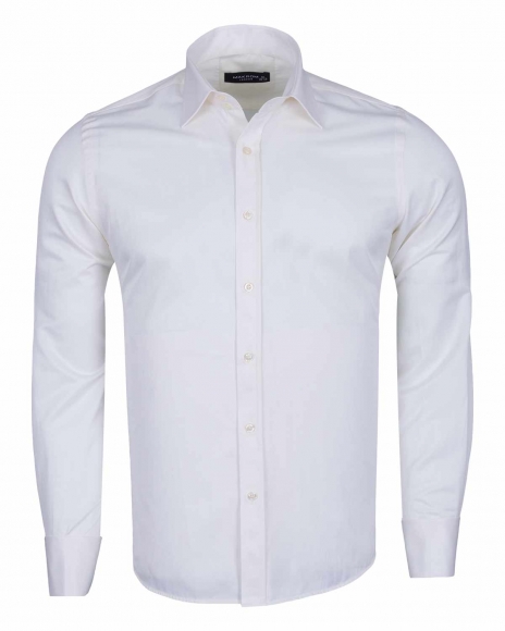 Luxury Plain Double Cuff Long sleeved Mens Shirt SL 6111