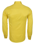 Luxury Plain Double Cuff Long sleeved Mens Shirt SL 6111 - Thumbnail