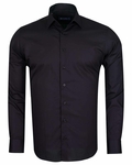 Luxury Plain Long Sleeved Cotton Dress Mens Shirt SL 6610 - Thumbnail