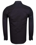 Luxury Plain Long Sleeved Cotton Dress Mens Shirt SL 6610 - Thumbnail