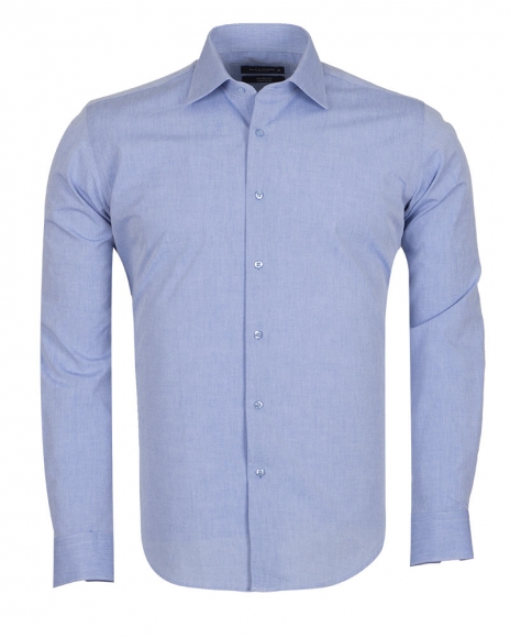 MAKROM - Luxury Plain Long Sleeved Mens Shirt SL 5538