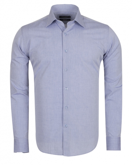 Luxury Plain Long Sleeved Mens Shirt SL 5538