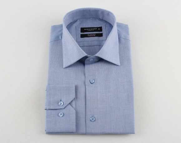MAKROM - Luxury Plain Long Sleeved Mens Shirt SL 5538 (Thumbnail - )