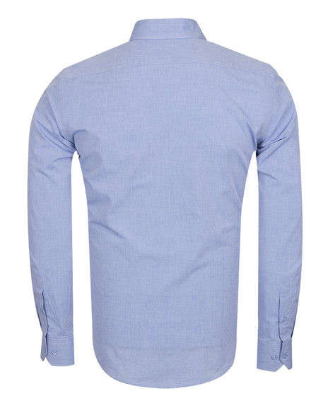 MAKROM - Luxury Plain Long Sleeved Mens Shirt SL 5538 (1)